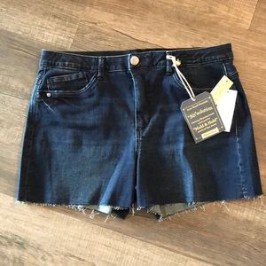 NWT Democracy “Ab”solution Dark Denim Jean Shorts Size 16. Run small